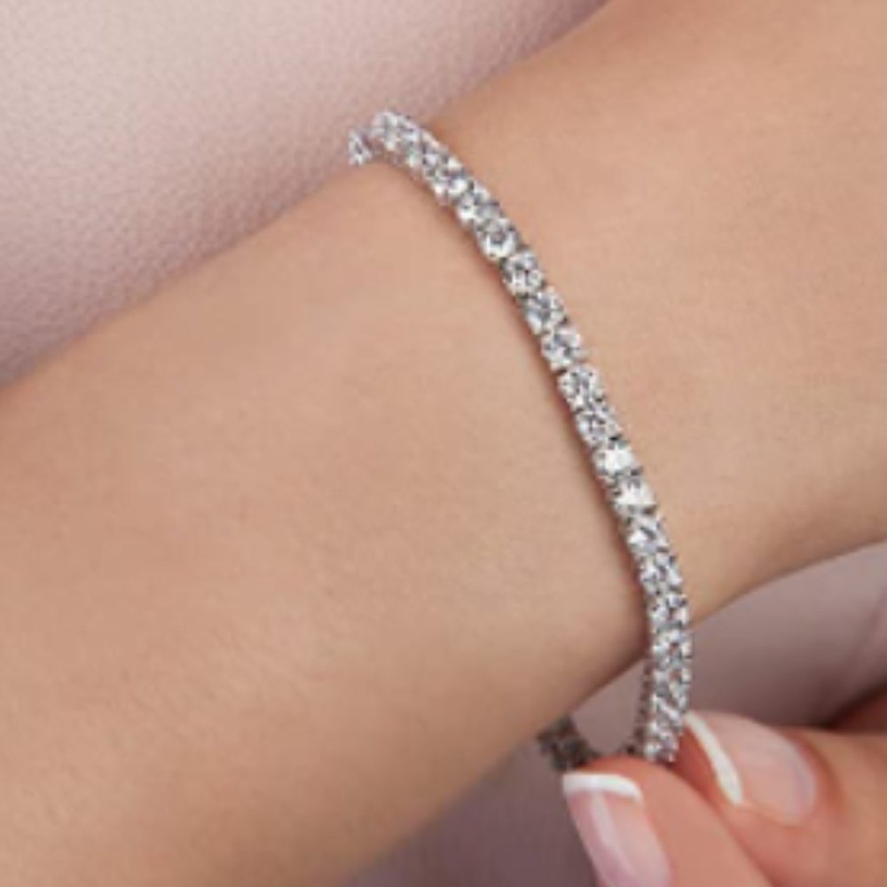 14K Gold Plated 3mm Cubic Zirconia Classic Tennis Bracelet